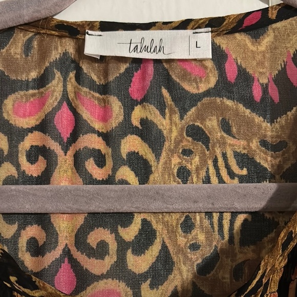 TALULAH Black and Pink Patterned Blouse - Picture 2 of 3